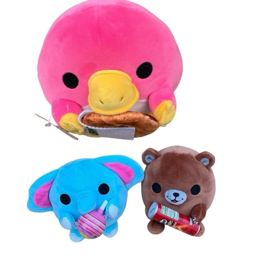 ZURU Snackles Plush Bundle Rabbit Elephant Bear Platypus Easter basket Cuddly - Picture 4 of 5